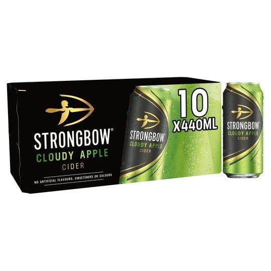 Strongbow Cloudy Apple Cider 10 X 440ml - Bevvys 2 U Same Day Alcohol Delivery Derby & Derbyshire