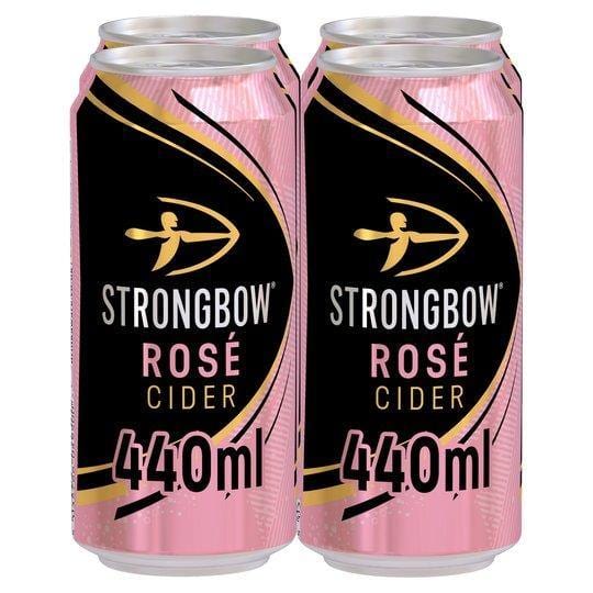 Strongbow Rose Cider 4 X 440ml - Bevvys 2 U Same Day Alcohol Delivery Derby & Derbyshire