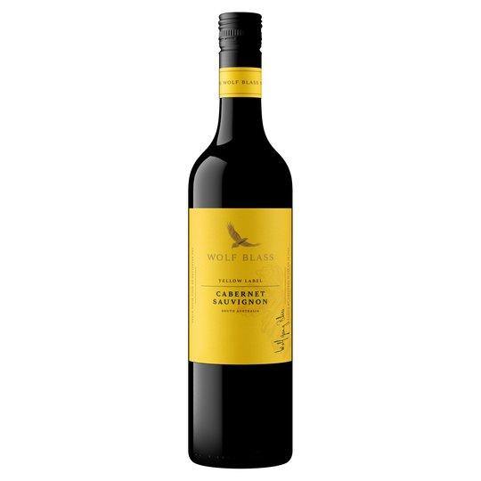 Wolf Blass Yellow Label Cabernet Sauvignon 75cl - alcohol delivery Derby | Bevvys2u