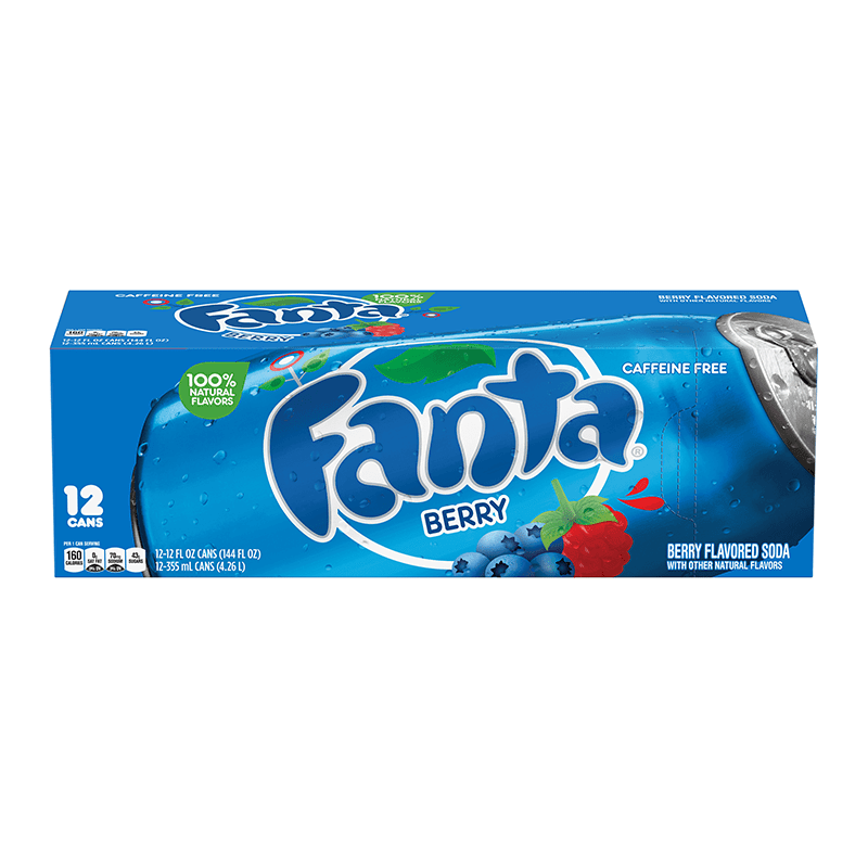 Fanta Berry 12 pack cans 355ml - Bevvys2U