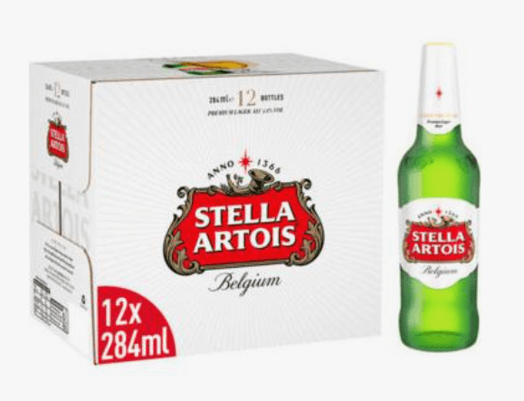 Stella Artois Lager 12x284ml - alcohol delivery Derby | Bevvys2u