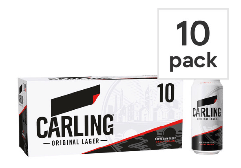 Carling Original Lager 10 x 440ml - Bevvys 2 U Same Day Alcohol Delivery Derby & Derbyshire