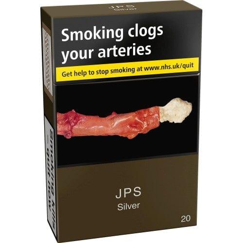 JPS Silver Kingsize Cigarettes 20s - adult-only Derby delivery | Bevvys2u